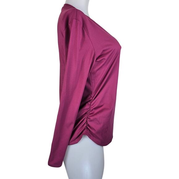Calia By Carrie Underwood Pink Side Ruching Athletic Long Sleeve  Women's L - Picture 2 of 5